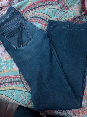 7 For All Mankind Women's Blue Wide Leg Jeans